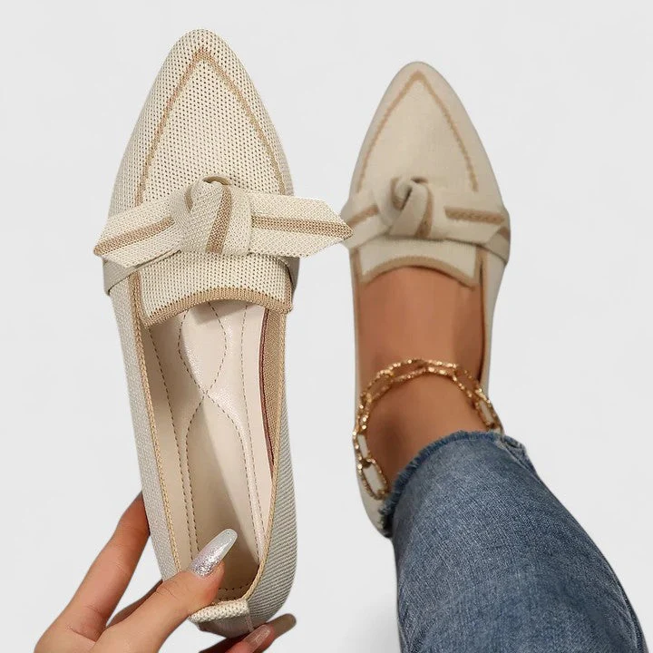 Felicia | Damen Orthopädische Spitz Zulaufende Knoten Loafer - Image 5