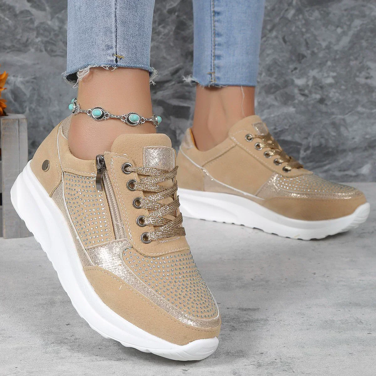 Felicia | Damen Schnür Plattform Sneaker - Image 7