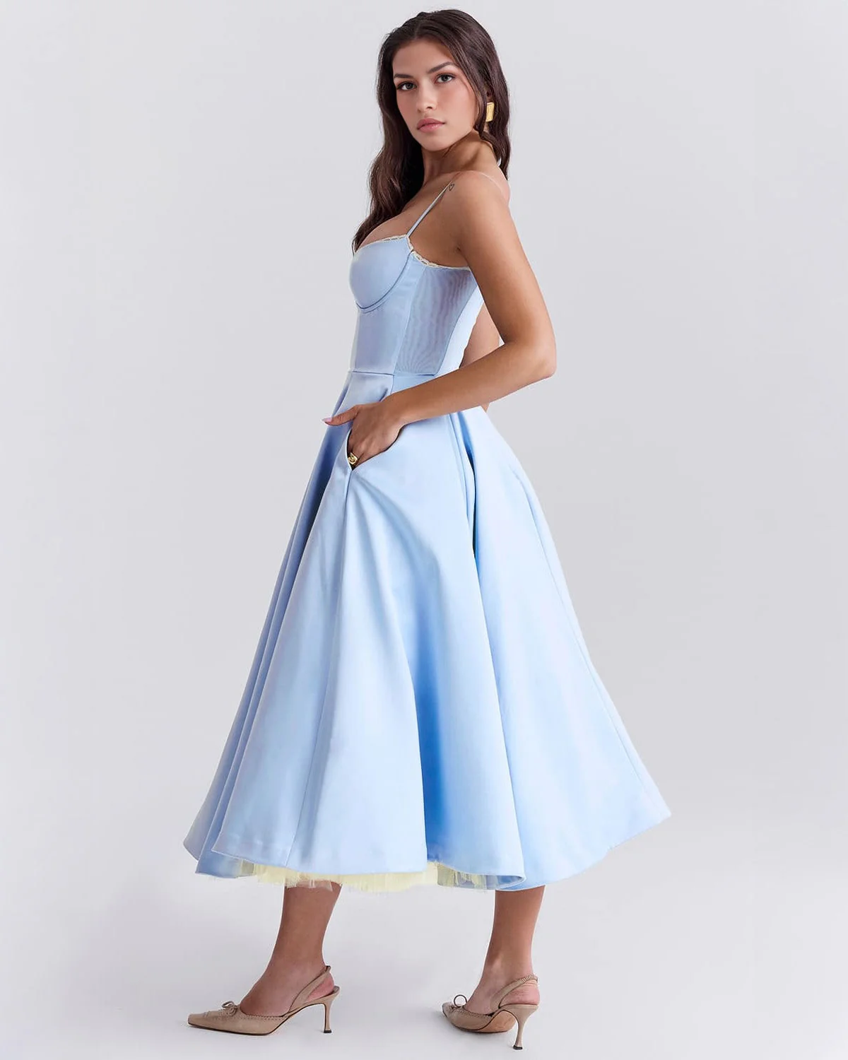 Fenja | Midi-Kleid aus Duchesse-Satin mit Oberteil - Image 2