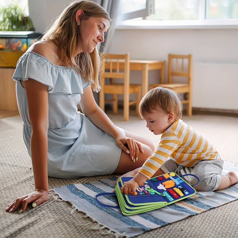 Fesselndes Montessori-Aktivitätsbuch für Kleinkinder – Fördere die Feinmotorik mit Schnürsenkeln, Druckknöpfen und Schnallen - Image 2