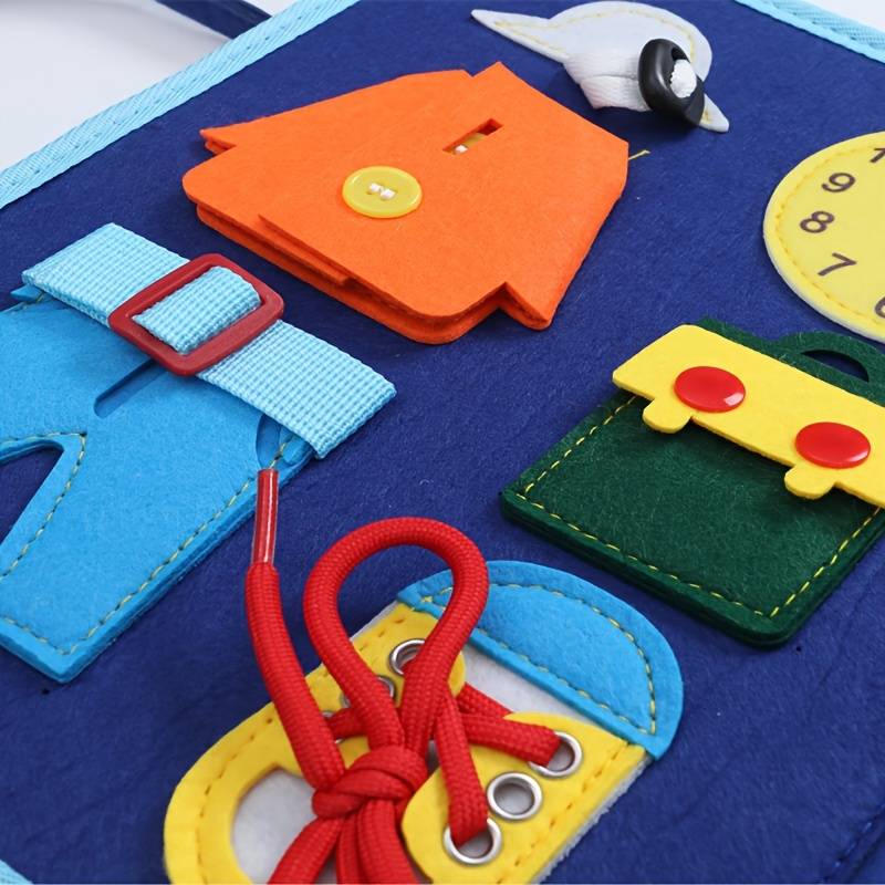 Fesselndes Montessori-Aktivitätsbuch für Kleinkinder – Fördere die Feinmotorik mit Schnürsenkeln, Druckknöpfen und Schnallen - Image 3
