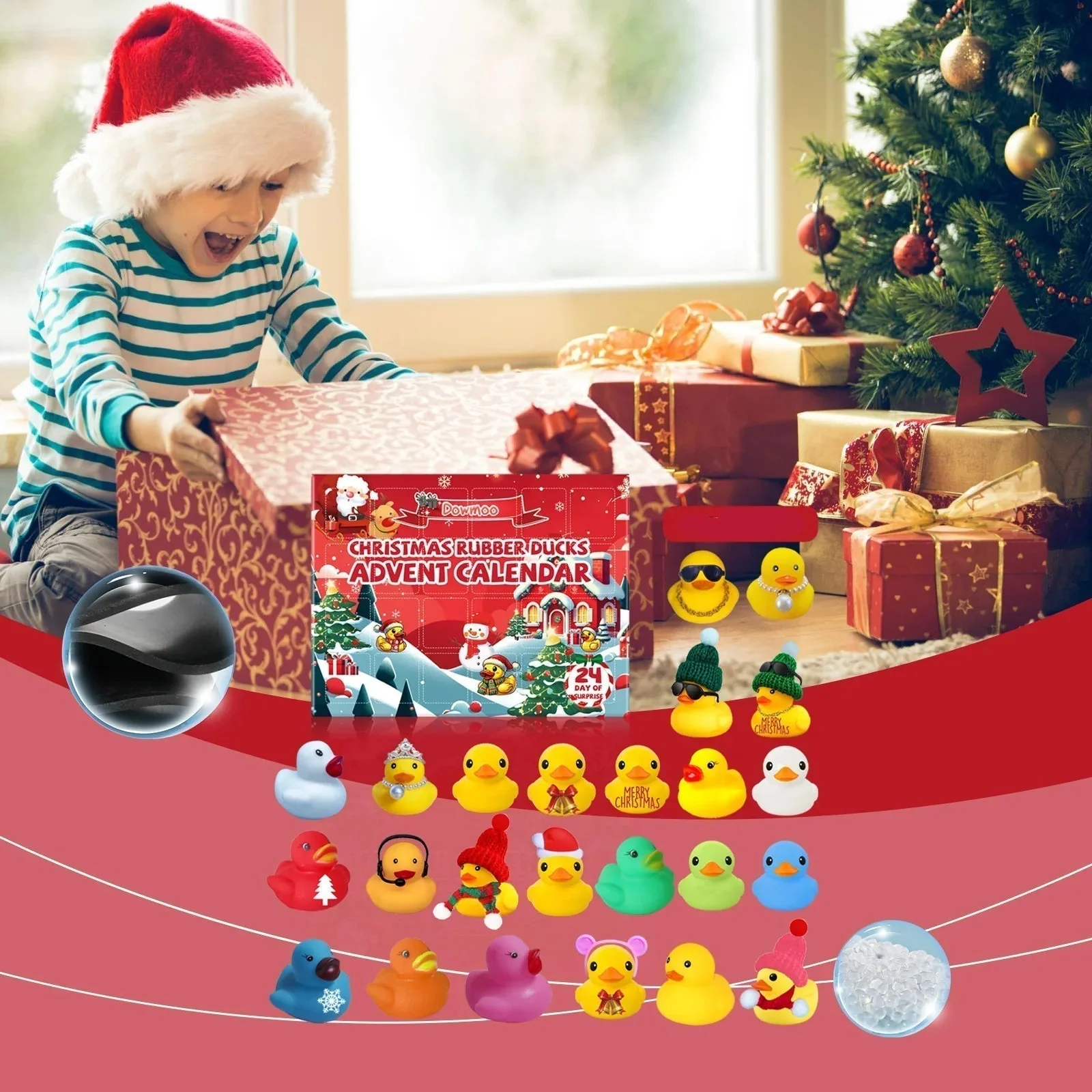 FestiveDuck | Fröhlicher Adventskalender mit Gummienten für Kinder – Weihnachtsspaß garantiert! - Image 2