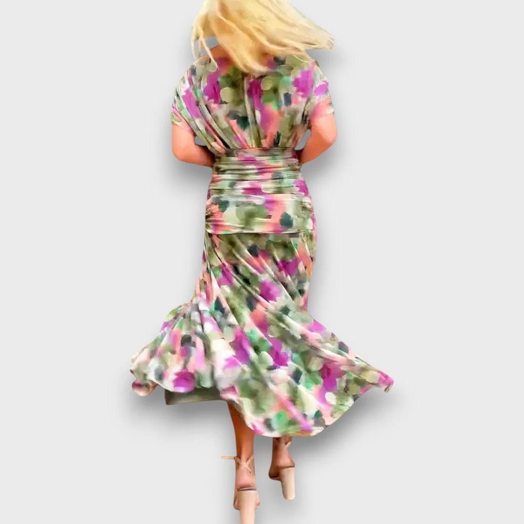 Fianna – Off-Shoulder Midikleid mit floraler Eleganz - Image 2