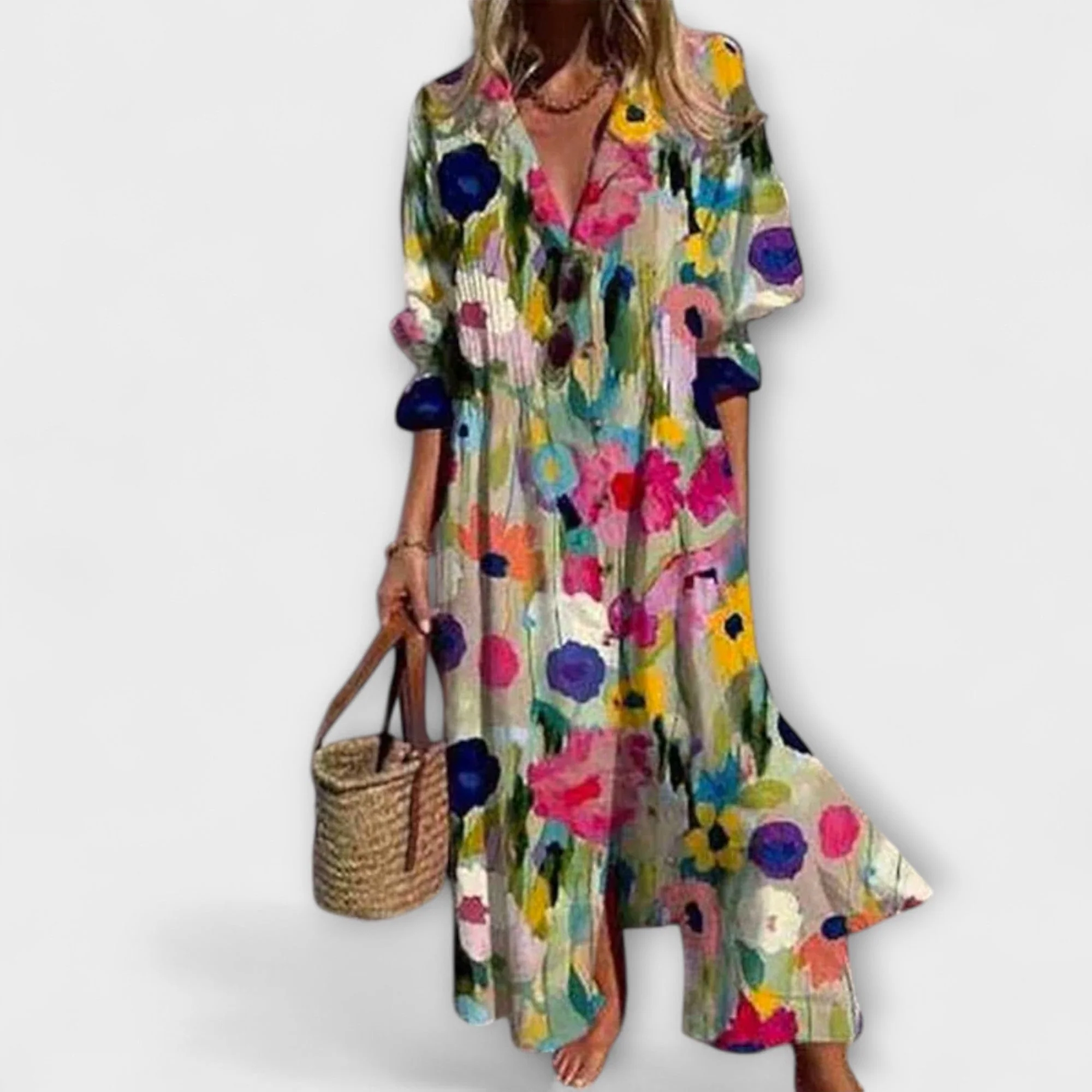 Franziska | Damen Figurschmeichelndes Maxikleid Bauchkaschierung – Maxi Kaschierend 2026 - Image 2