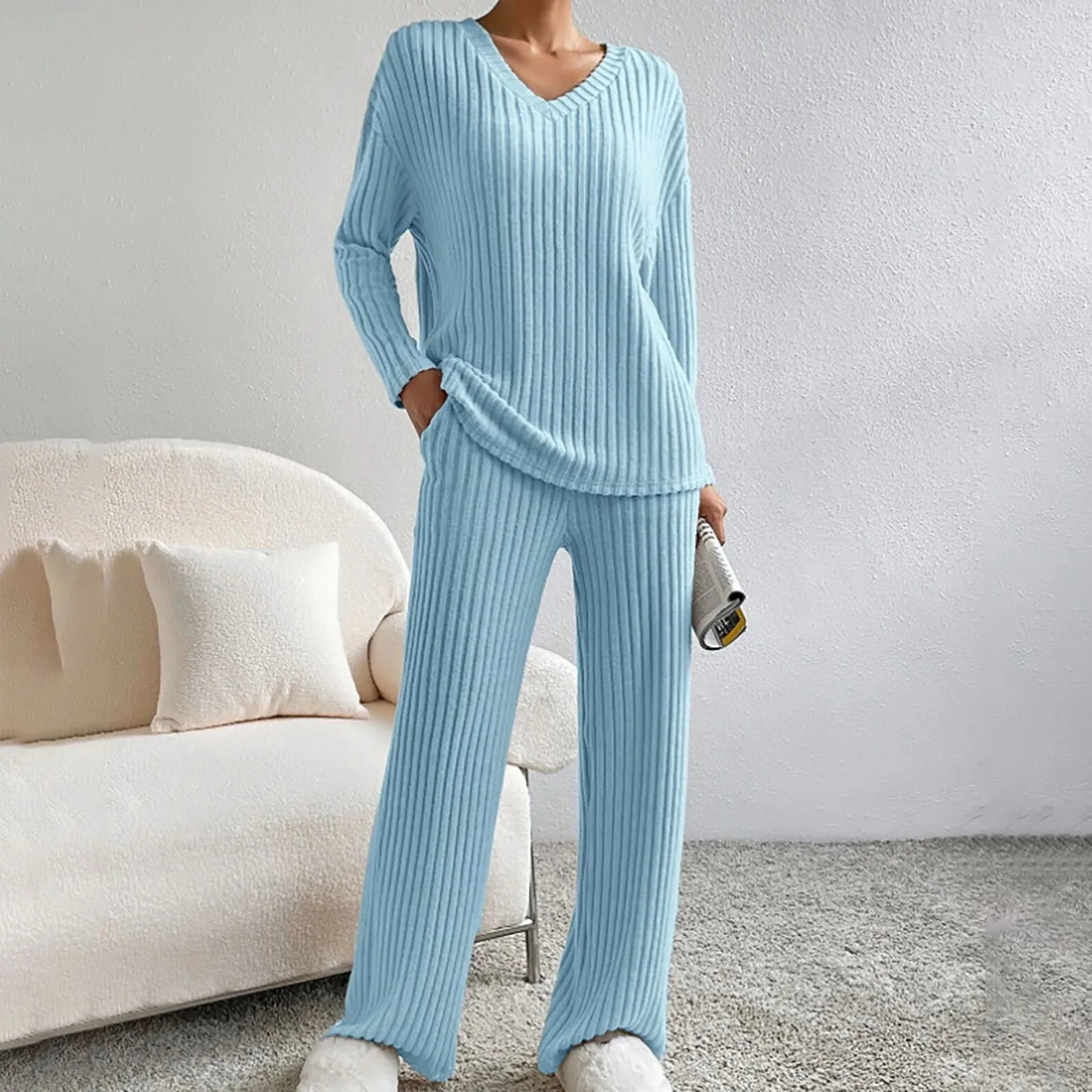 Finja – Geripptes Damen Zweiteiliges Set Stilvoll Und Modern - Image 14