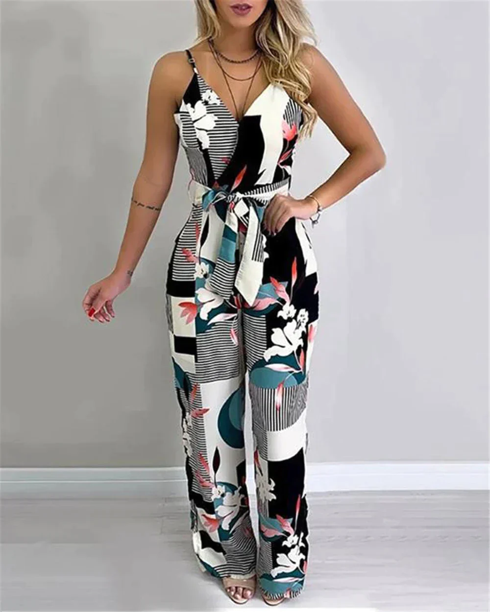 FINLEY - Bedruckter Overall mit Blumenmuster - Image 2