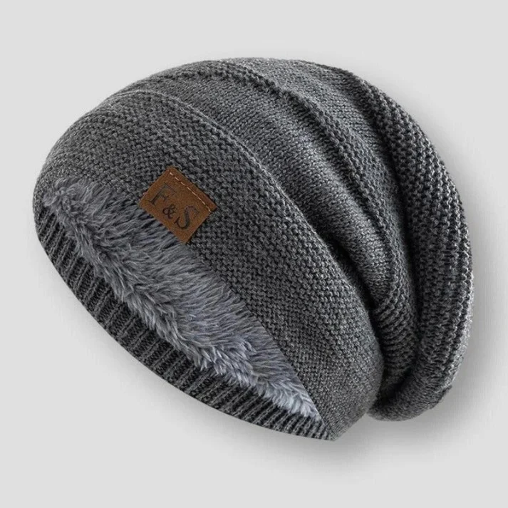 Finn – Gefütterte Strickmütze mit Umschlag Unisex - Image 2