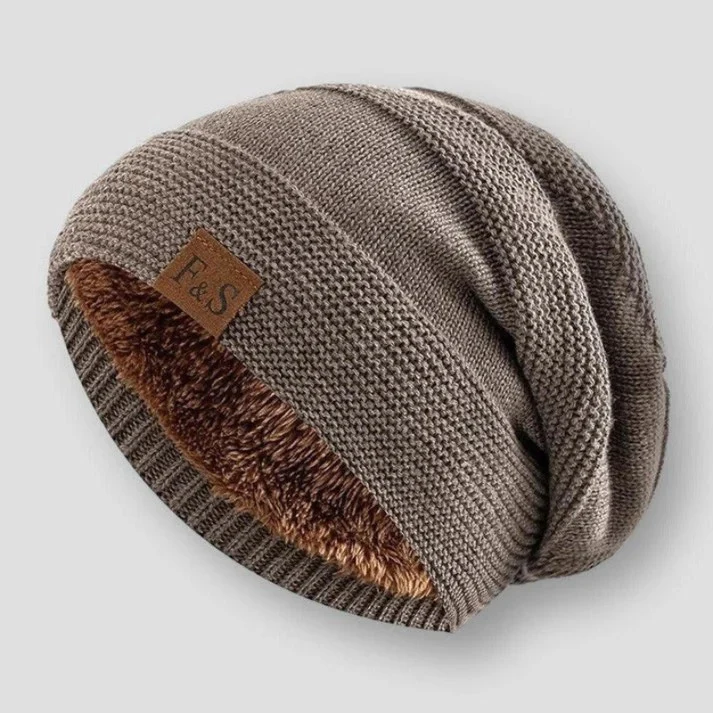 Finn – Gefütterte Strickmütze mit Umschlag Unisex - Image 3
