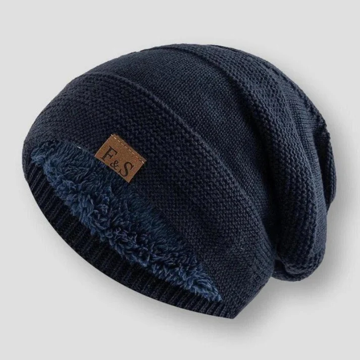 Finn – Gefütterte Strickmütze mit Umschlag Unisex - Image 4