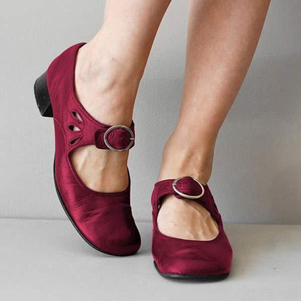 Fiona - Orthopädische Vintage-Schuhe mit runder Spitze - Image 3