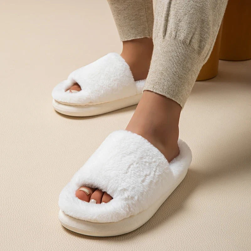 Flauschige Peep Toe Hausschuhe für Damen - Image 6