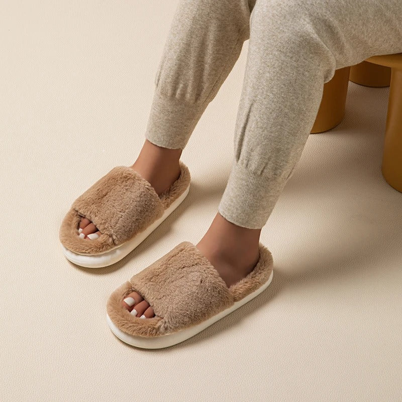Flauschige Peep Toe Hausschuhe für Damen - Image 7