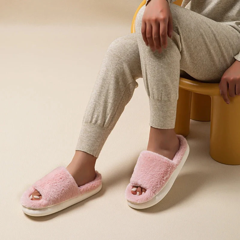 Flauschige Peep Toe Hausschuhe für Damen - Image 8
