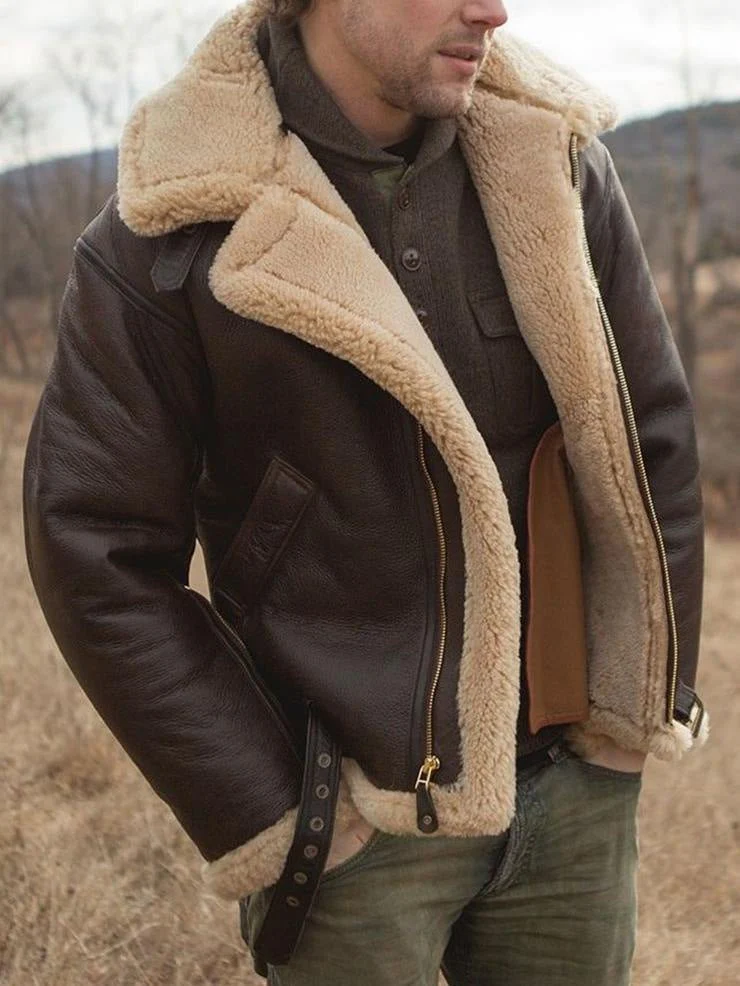 Fletcher™ | Premium Lammfell-Lederjacke - Image 6