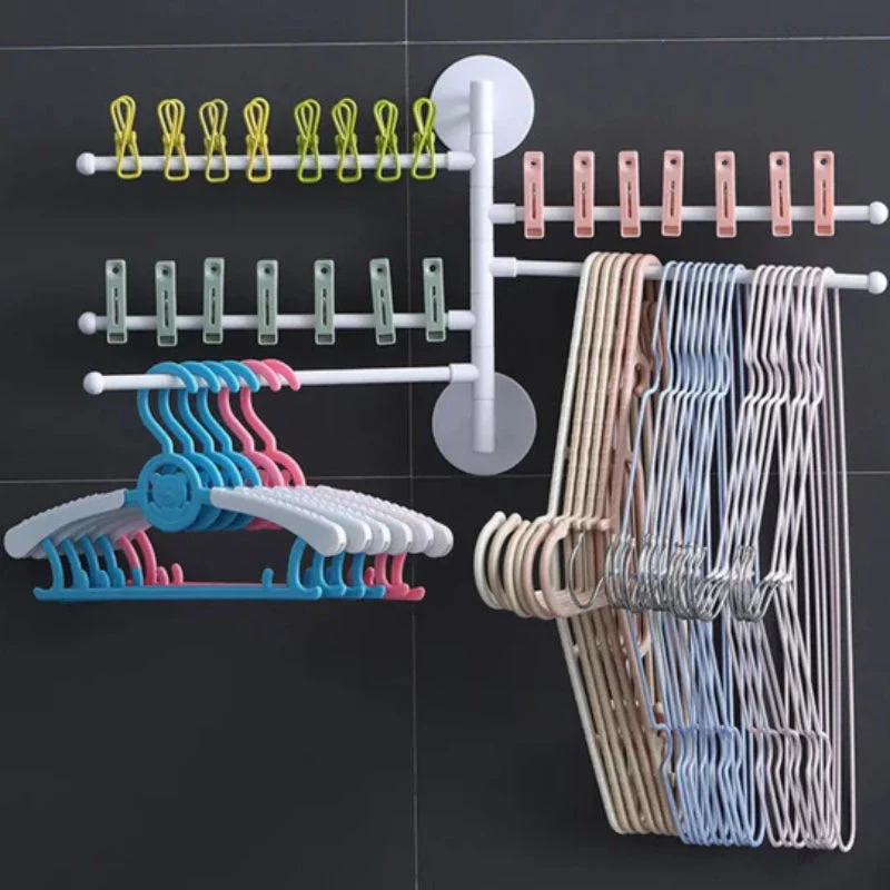 FlexiRack – Zusammenklappbare, rotierende Wandhalterung und Handtuchhalter - Image 3