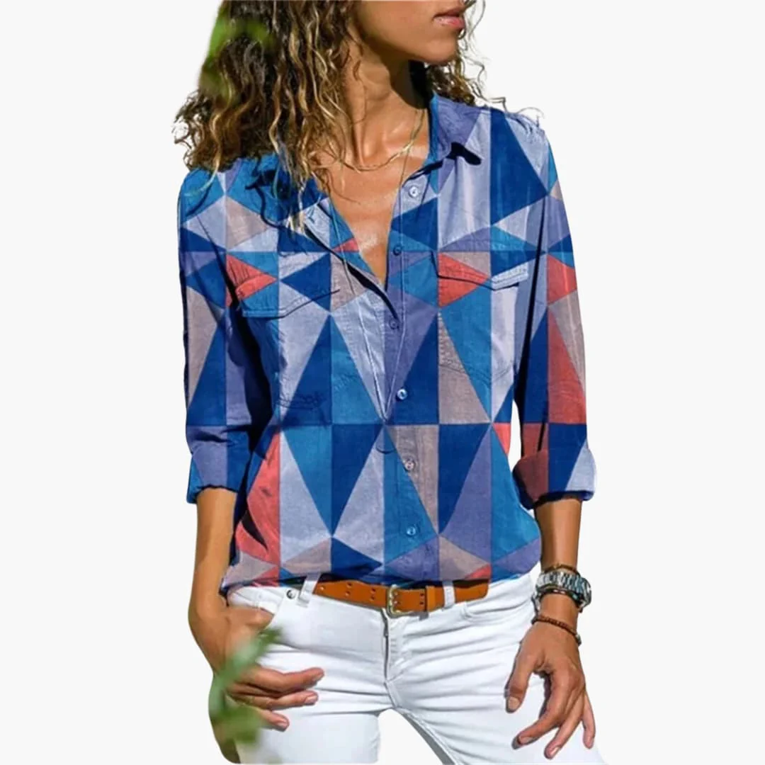 Fließende Bluse mit Blumenmuster - Damen Sommerlook - Image 2