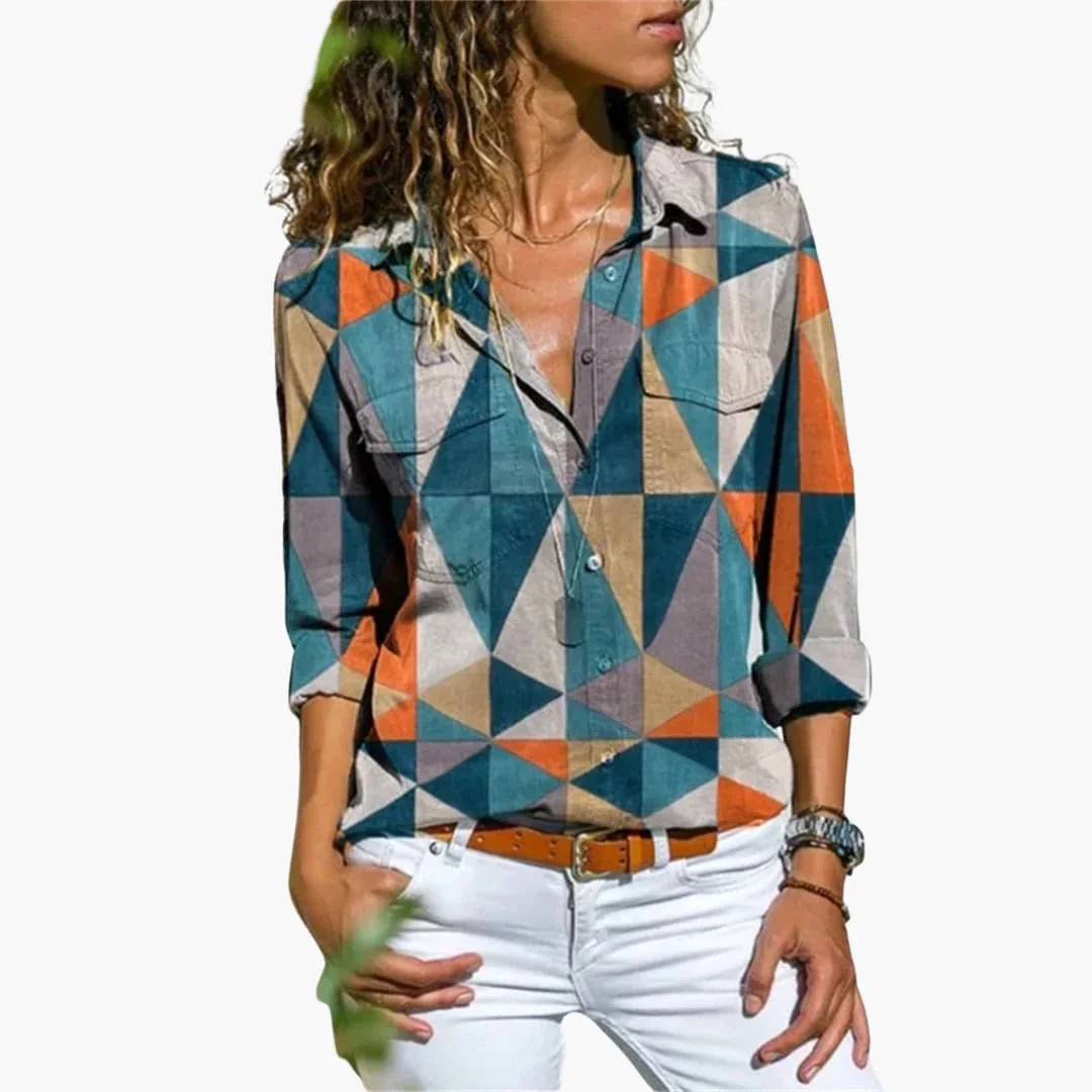 Fließende Bluse mit Blumenmuster - Damen Sommerlook - Image 3