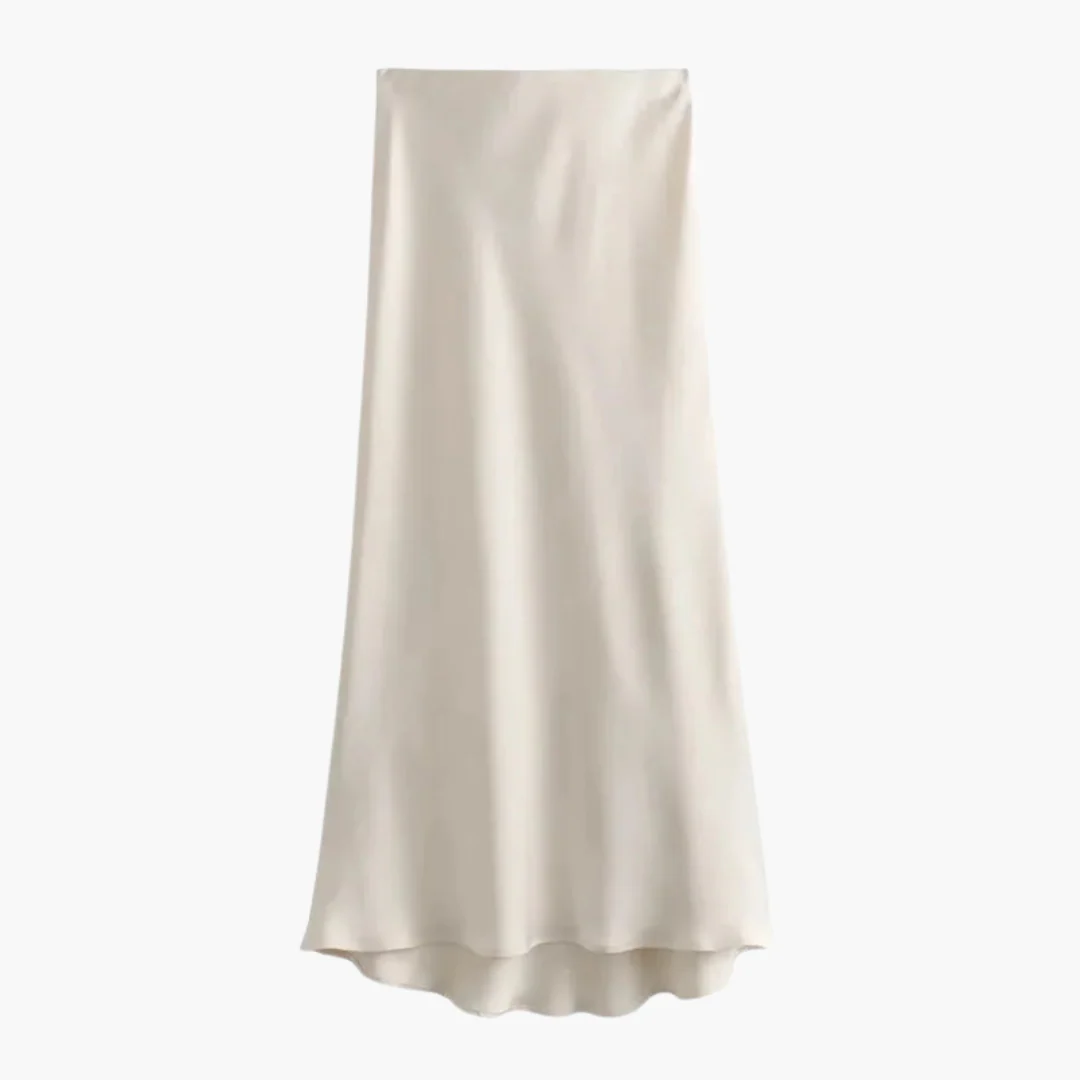 Fließender Satin-Midirock für Damen - Image 2