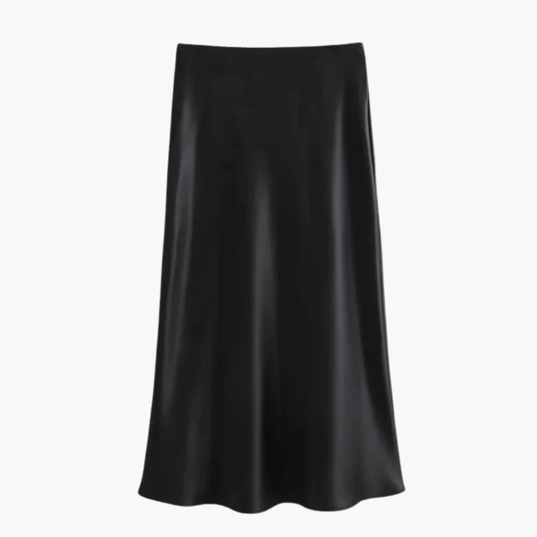 Fließender Satin-Midirock für Damen - Image 3