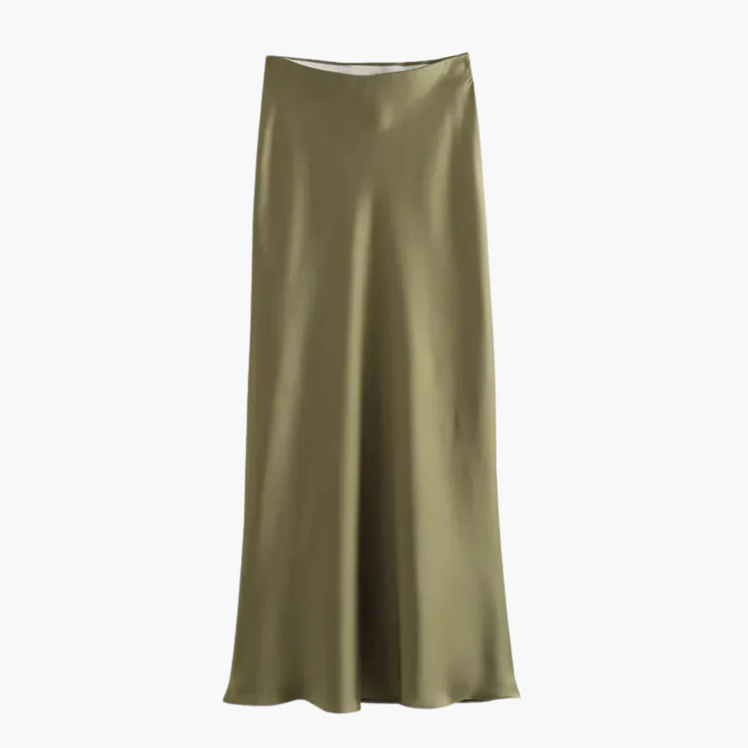 Fließender Satin-Midirock für Damen - Image 5