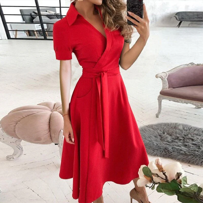 Fließendes A-Linien-Kleid für zeitlose Eleganz für Damen - Image 10