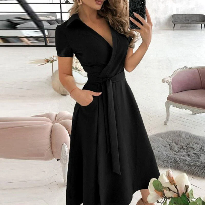 Fließendes A-Linien-Kleid für zeitlose Eleganz für Damen - Image 13