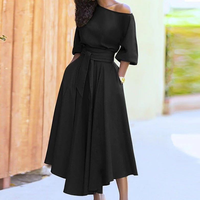 Fließendes A-Linien-Kleid für zeitlose Eleganz für Damen - Image 2