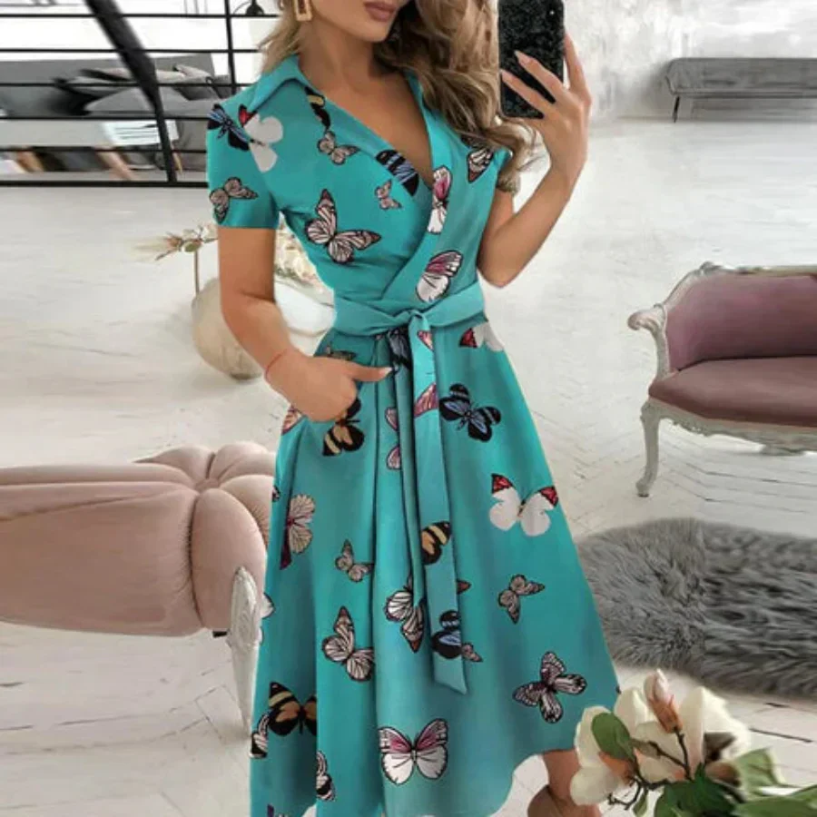 Fließendes A-Linien-Kleid für zeitlose Eleganz für Damen - Image 5