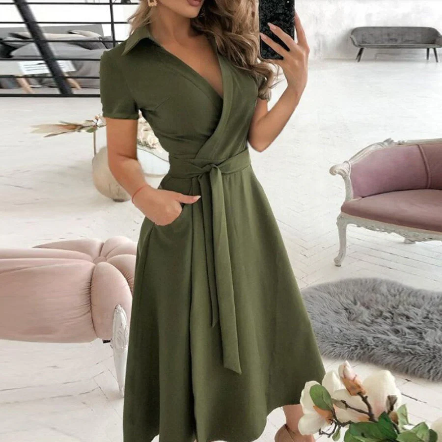 Fließendes A-Linien-Kleid für zeitlose Eleganz für Damen - Image 7