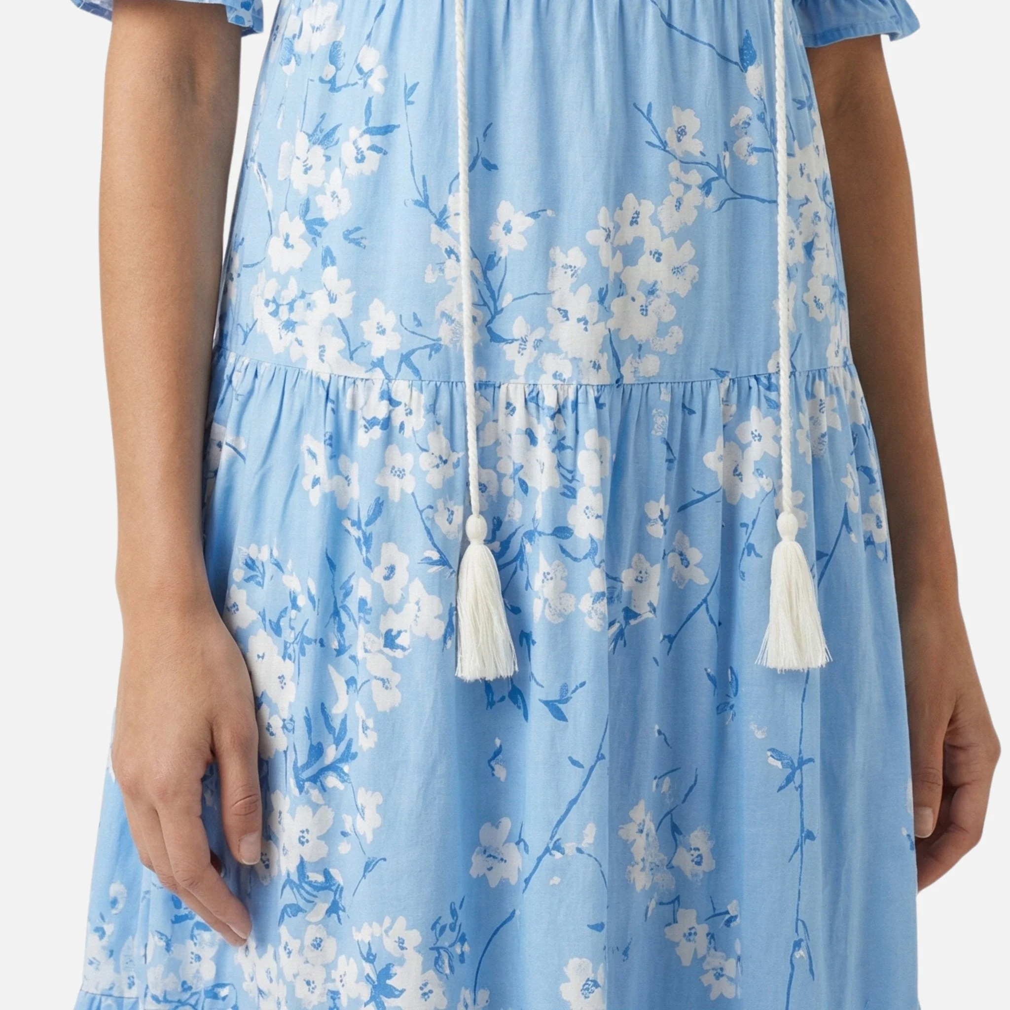 Lieselotte | Damen Fließendes Midikleid Viskose-Mix V-Ausschnitt – Viskose Midi V-Neck - Image 4