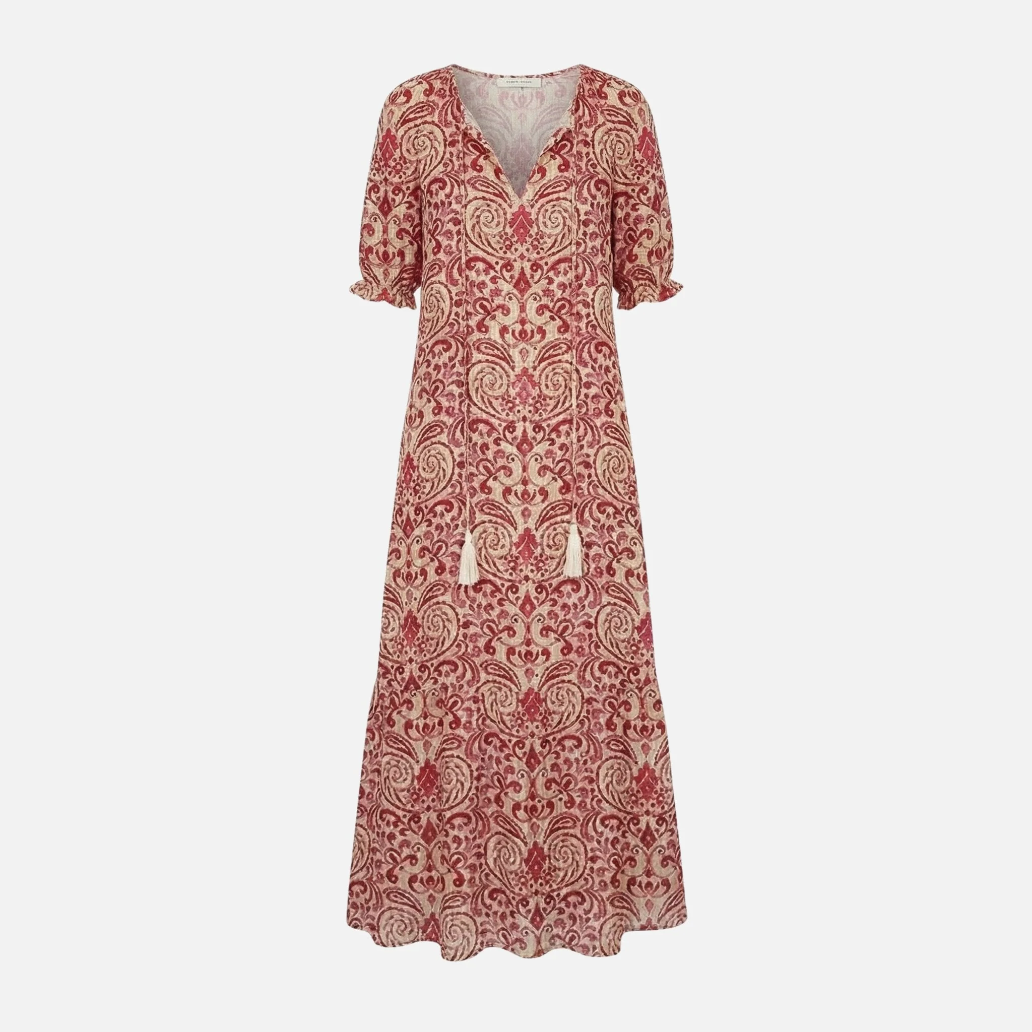 Lieselotte | Damen Fließendes Midikleid Viskose-Mix V-Ausschnitt – Viskose Midi V-Neck - Image 7