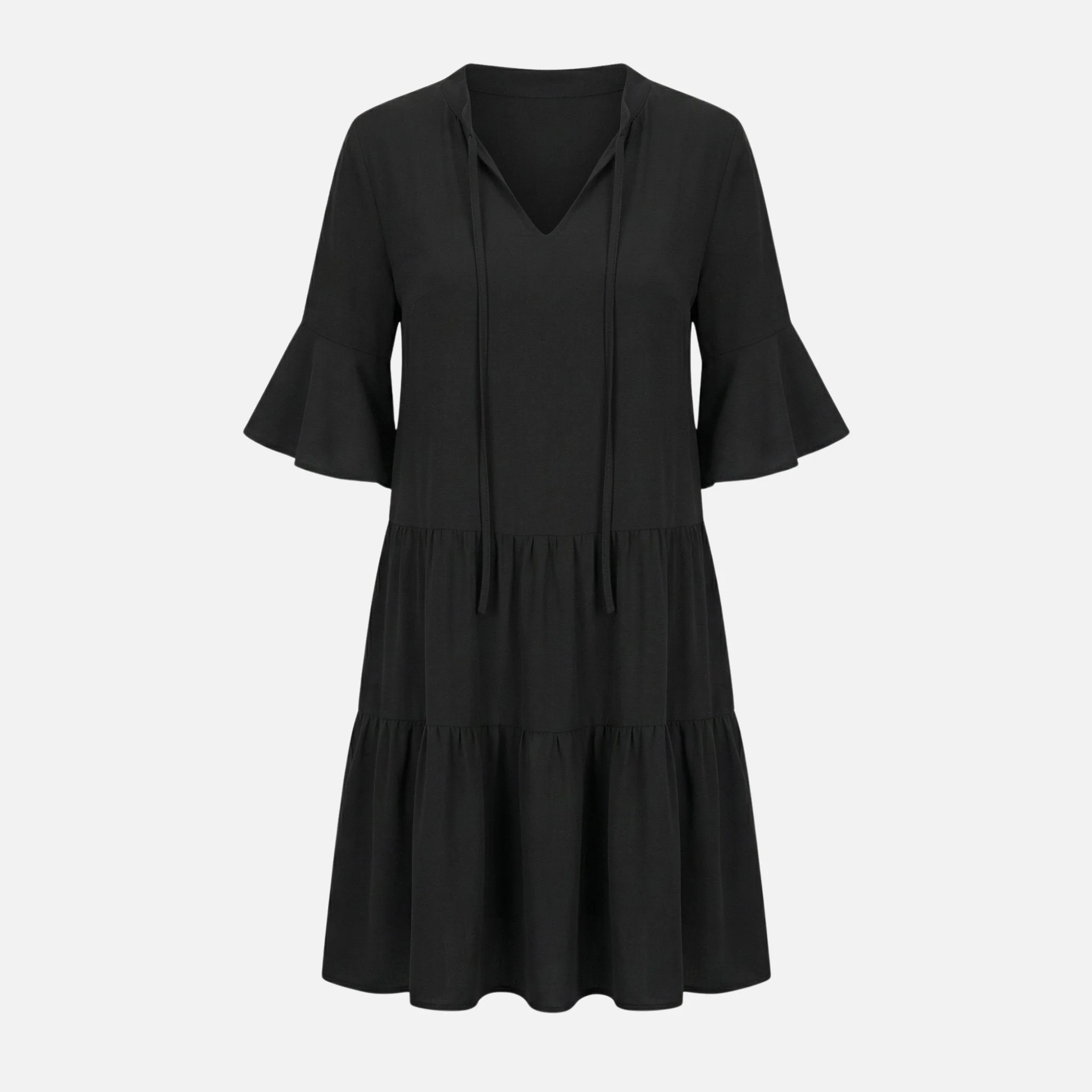 Waltraud | Damen Fließendes Midikleid Leoparden V-Ausschnitt – Leo Midi Kleid - Image 11