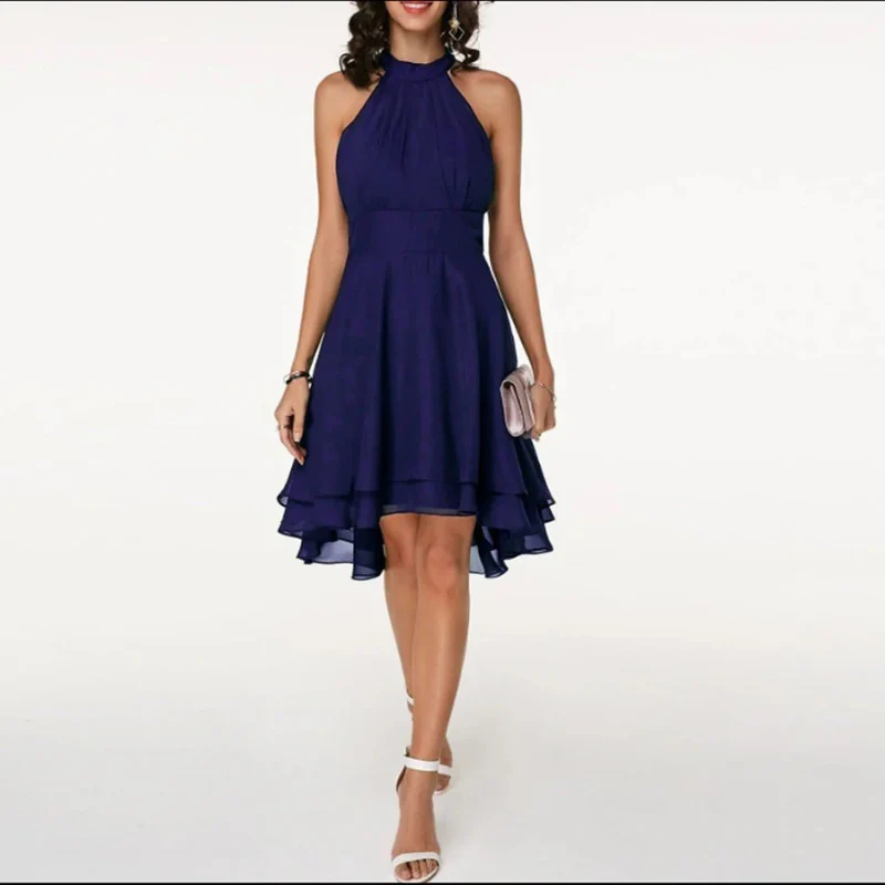 Fließendes Neckholderkleid für Damen | Mini - Image 9