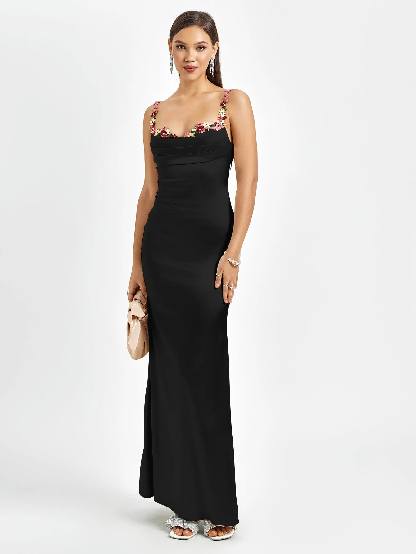 Flora | Satin Maxikleid für den Abend - Image 11