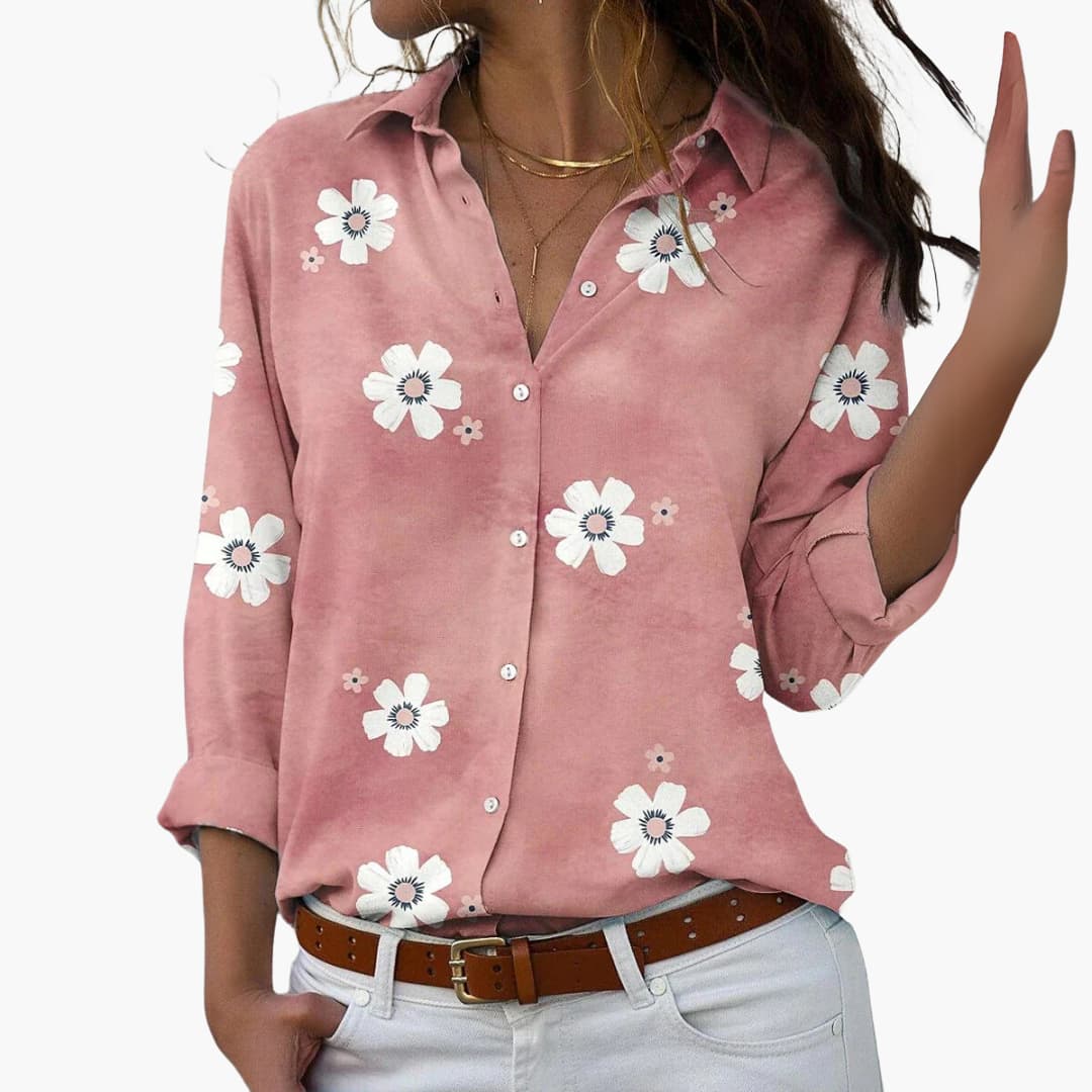 Florale Bluse mit elegantem Blumenmuster - Damen Sommerlook - Image 2