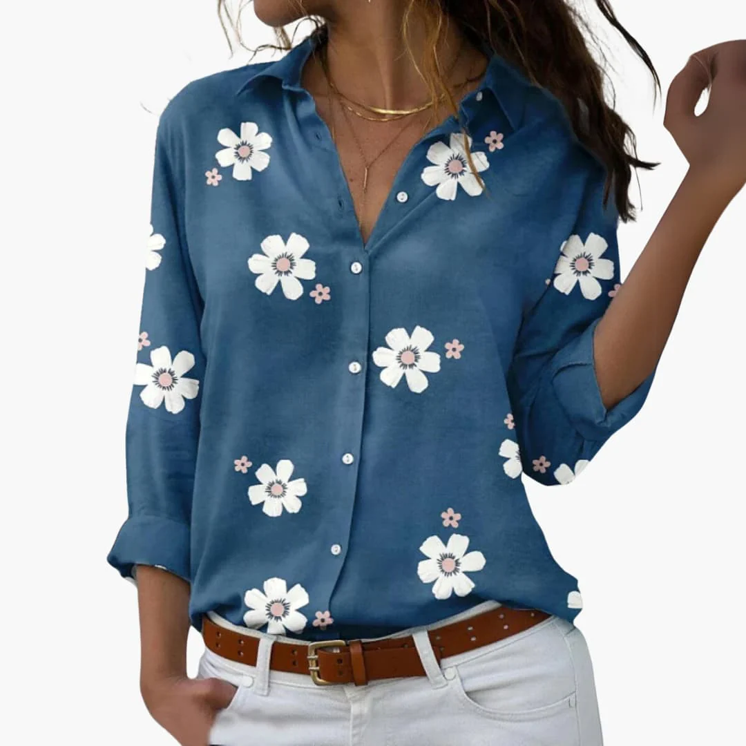 Florale Bluse mit elegantem Blumenmuster - Damen Sommerlook - Image 3