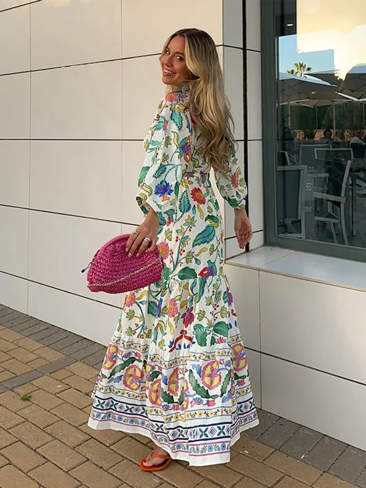 Florales Maxikleid für Damen - Image 2