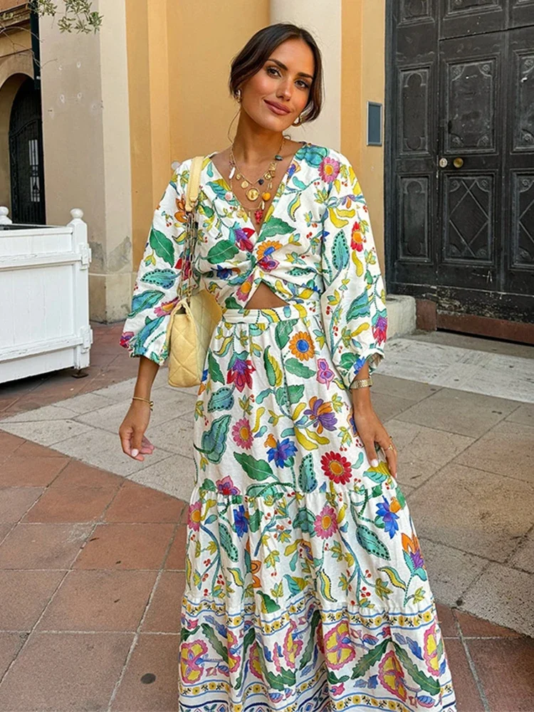 Florales Maxikleid für Damen - Image 4