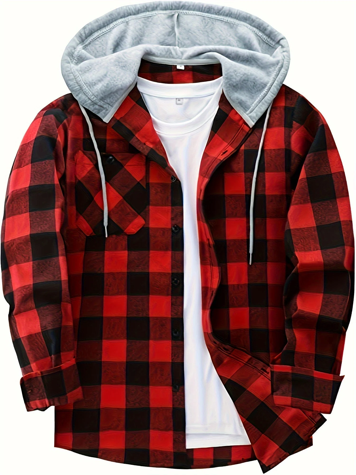 Florian | Kariertes Hoodie-Hemd - Image 10