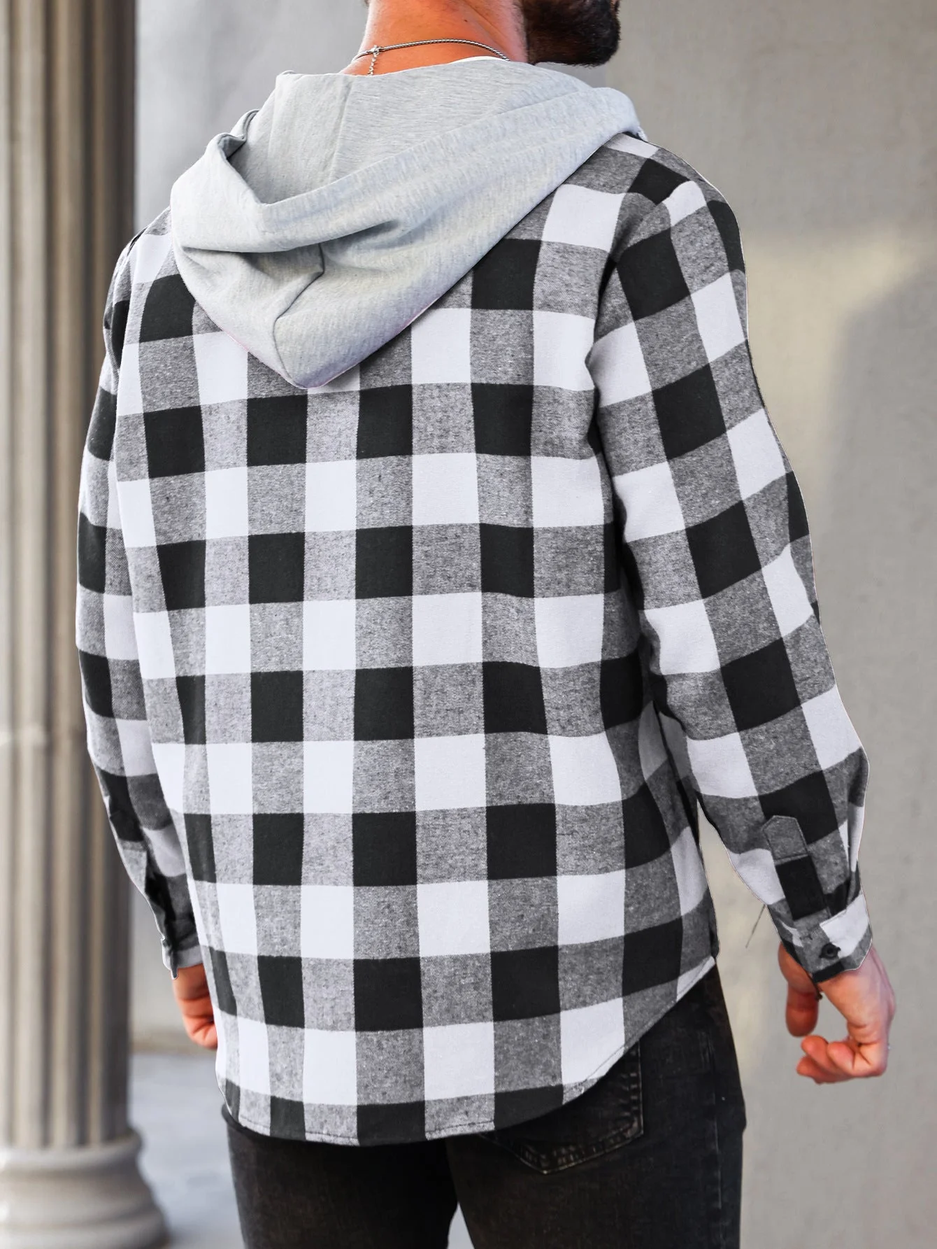 Florian | Kariertes Hoodie-Hemd - Image 3
