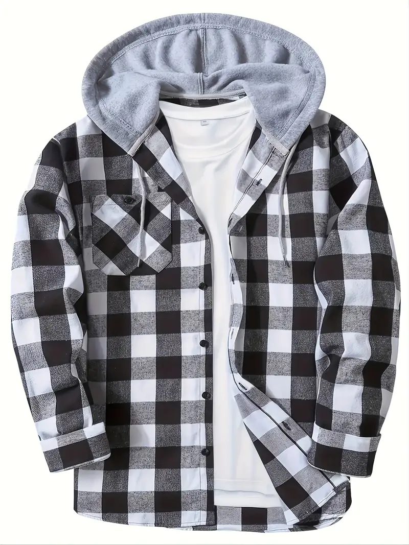 Florian | Kariertes Hoodie-Hemd - Image 6