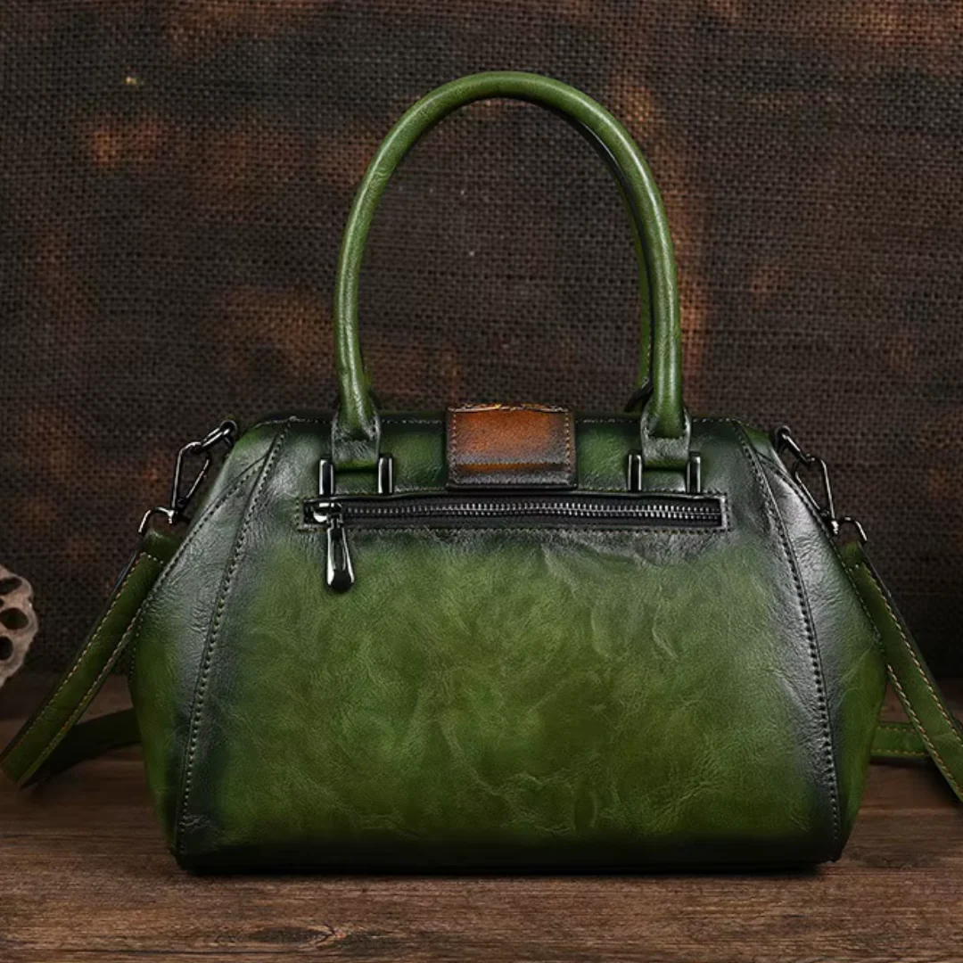 Florina - Gegravierte Lederhandtasche mit Blumenmuster - Image 8