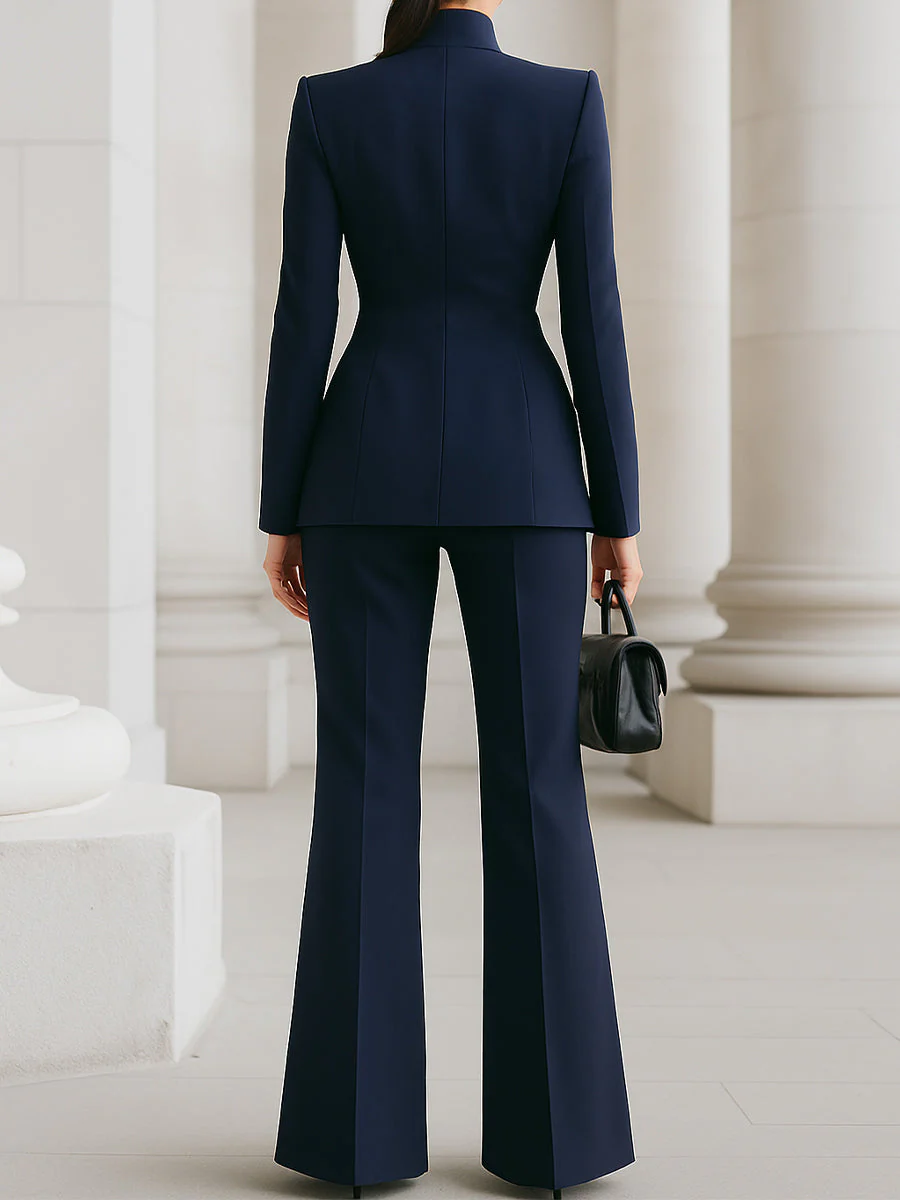 Franziska | Damen Maßgeschneiderter Blazer Weites Bein Set - Image 3