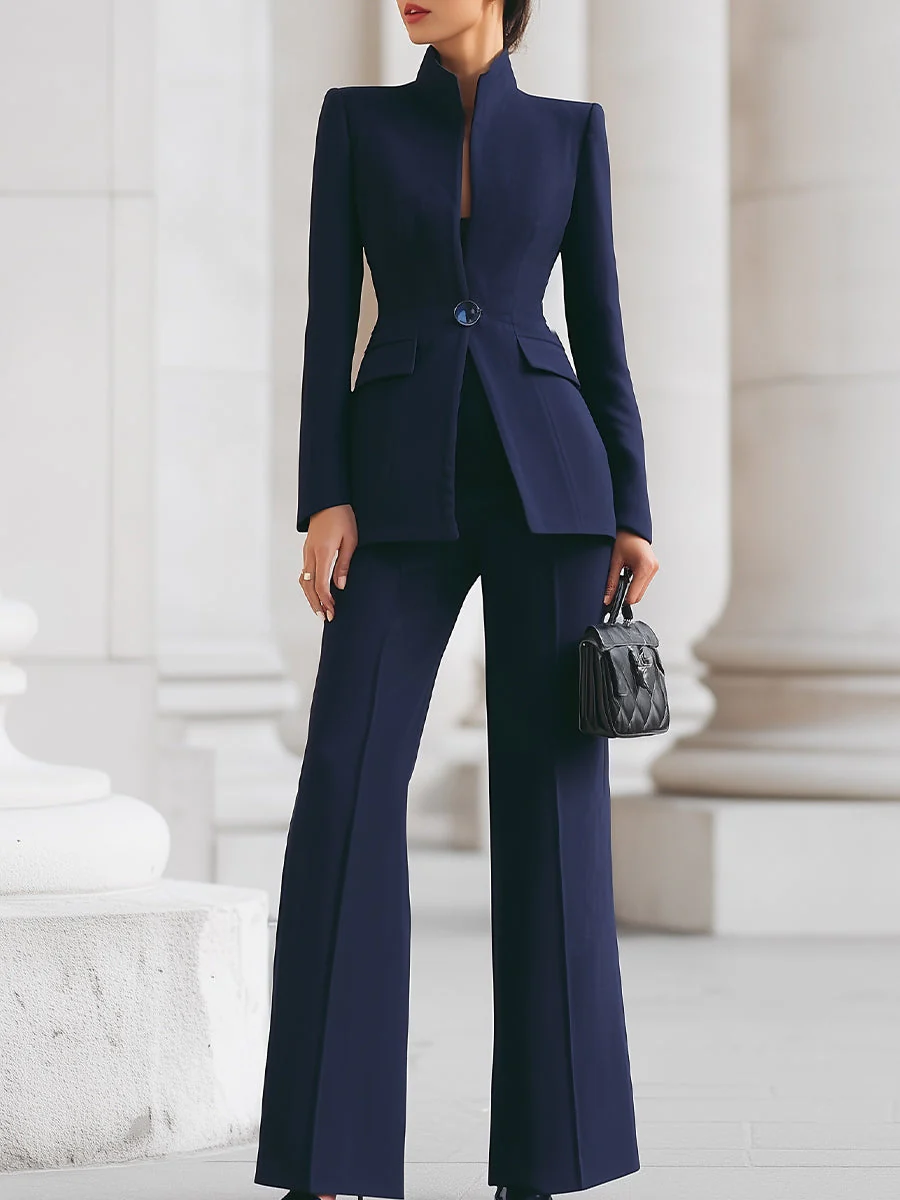Franziska | Damen Maßgeschneiderter Blazer Weites Bein Set - Image 4