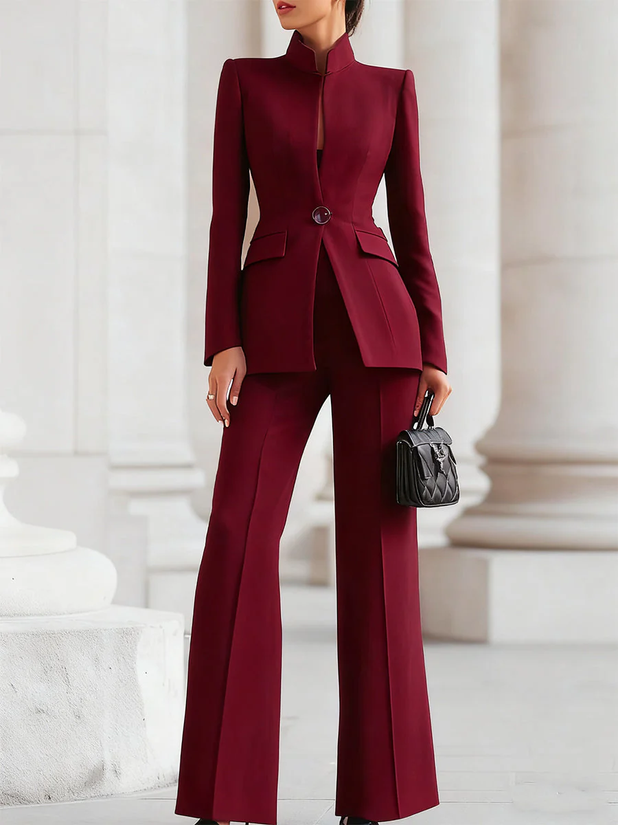 Franziska | Damen Maßgeschneiderter Blazer Weites Bein Set - Image 7
