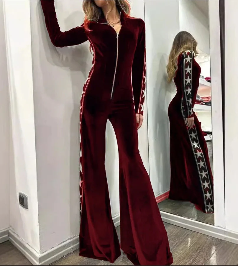 Franziska | Eleganter festlicher Samt Jumpsuit