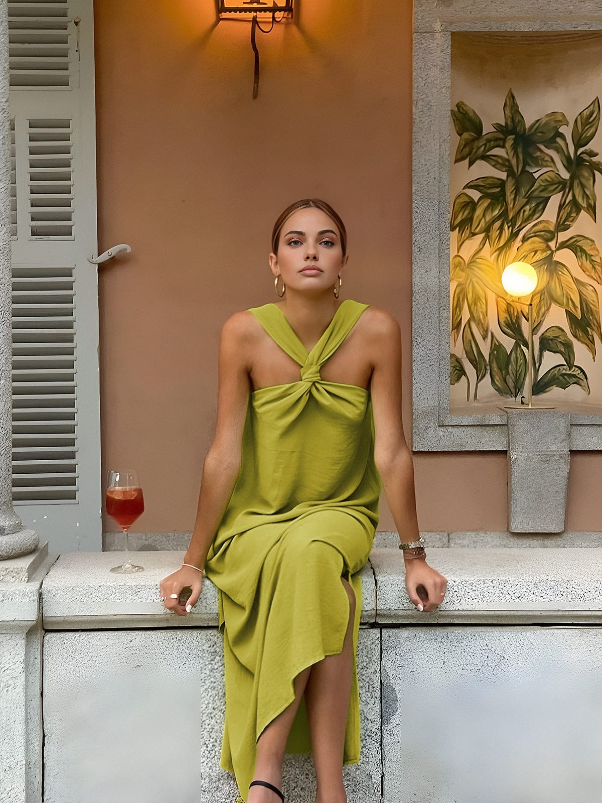 Franziska | Elegantes Halterneck-Maxikleid für stilvolle Auftritte - Image 4