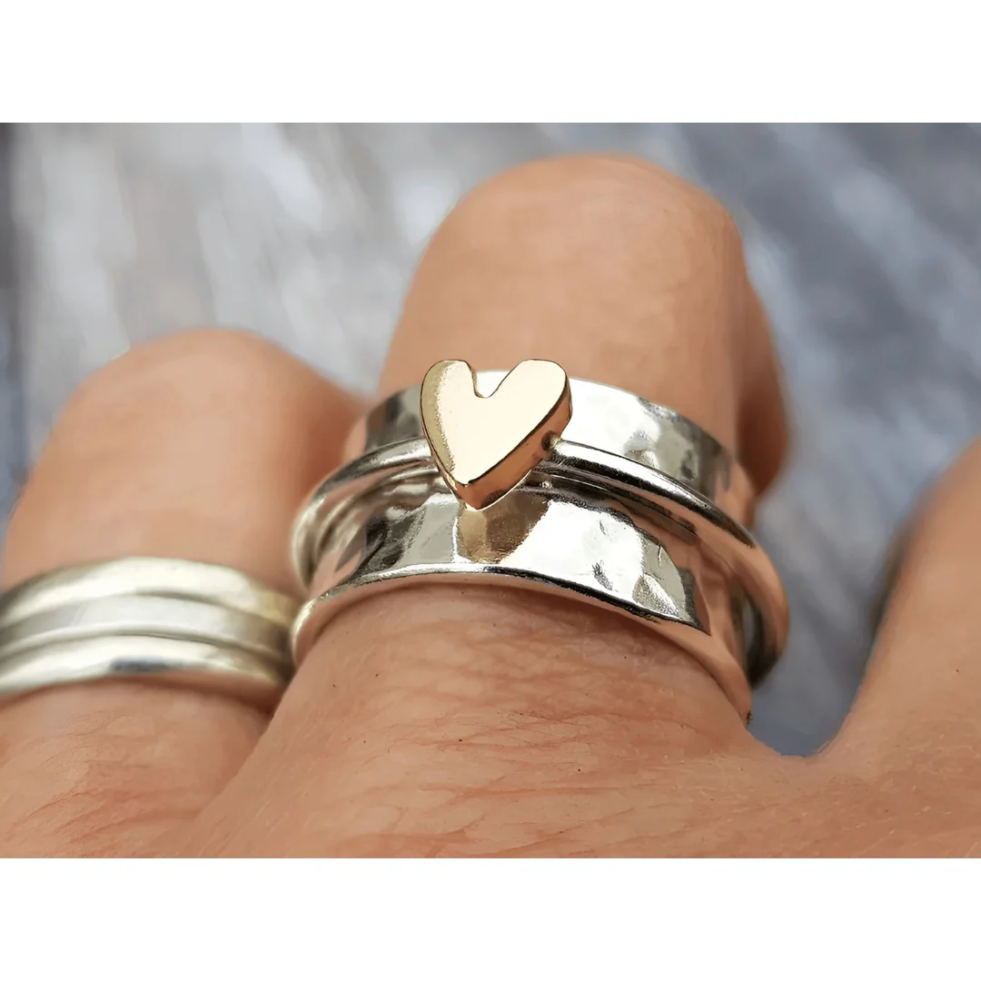 Franziska - Herzring in Bicolor - Image 3