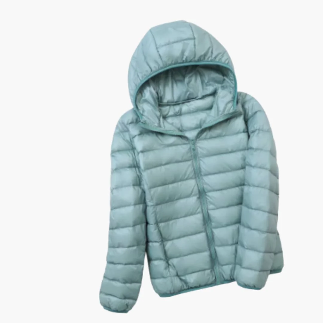 Frauen Stepp jacke mit Kapuze und durchgehendem Reißverschluss - Image 5