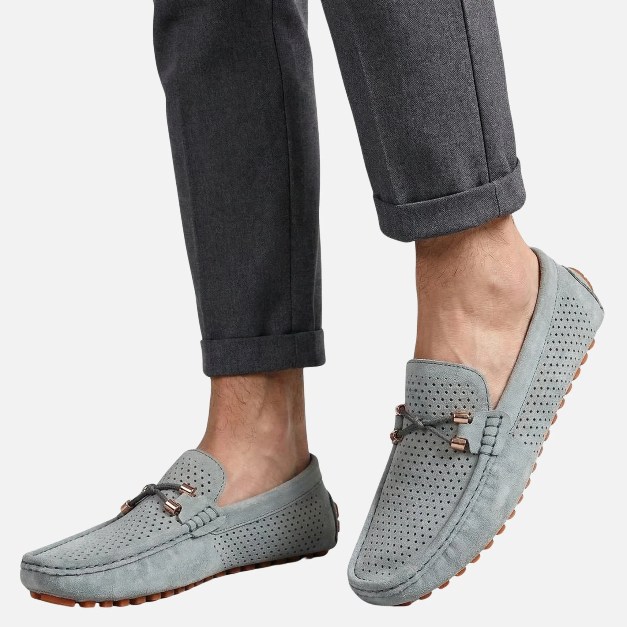 Paul | Herren Freizeit Wildleder-Mokassins Perforierte Schlüpfschuhe – Mokassin Herren - Image 3